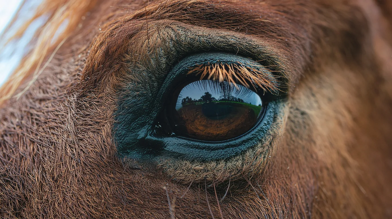 Un regard de cheval au Écuries de Sarget, Sainte-Féréole