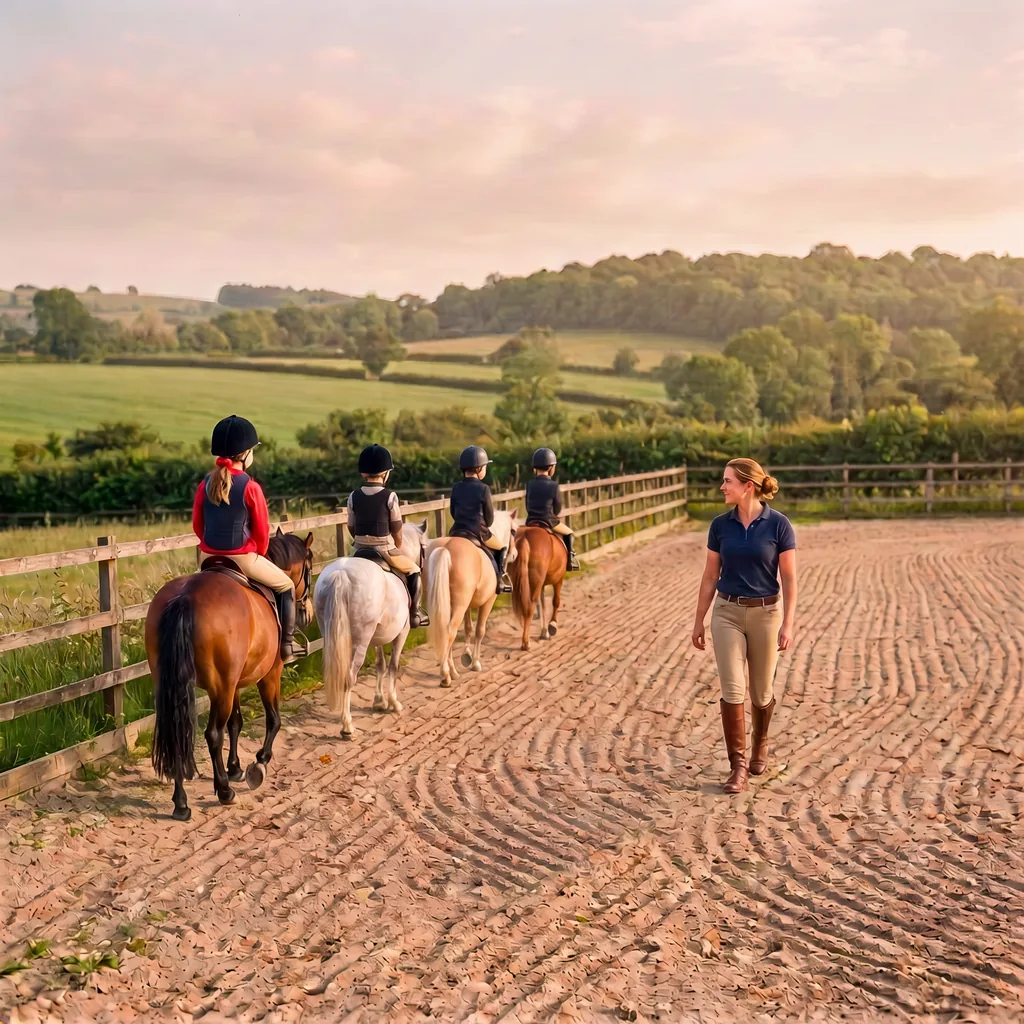 Cours de poney à Sainte-Féréole, Corrèze